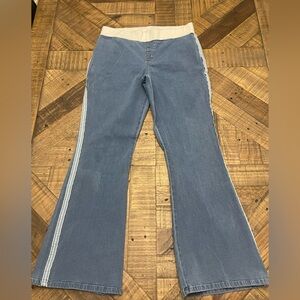 Forenza Blue Flare Jeans with White Stripe